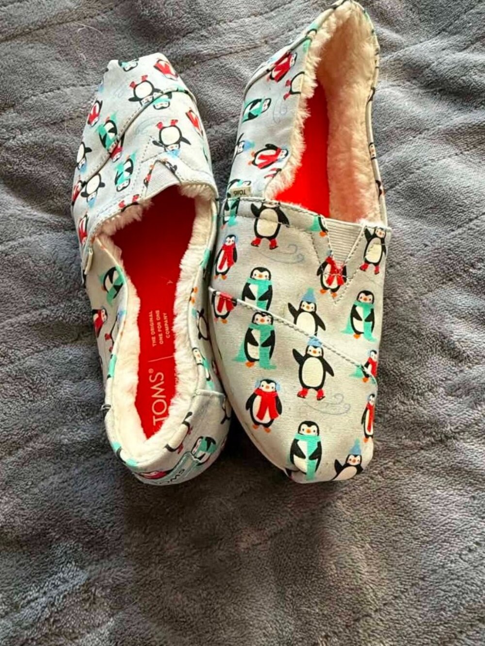 TOMS Winter Penguins Slip Ons